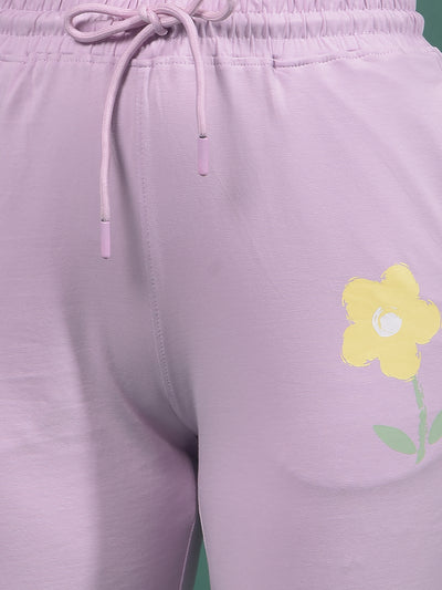Purple Trackpants-Women Trackpants-Crimsoune Club