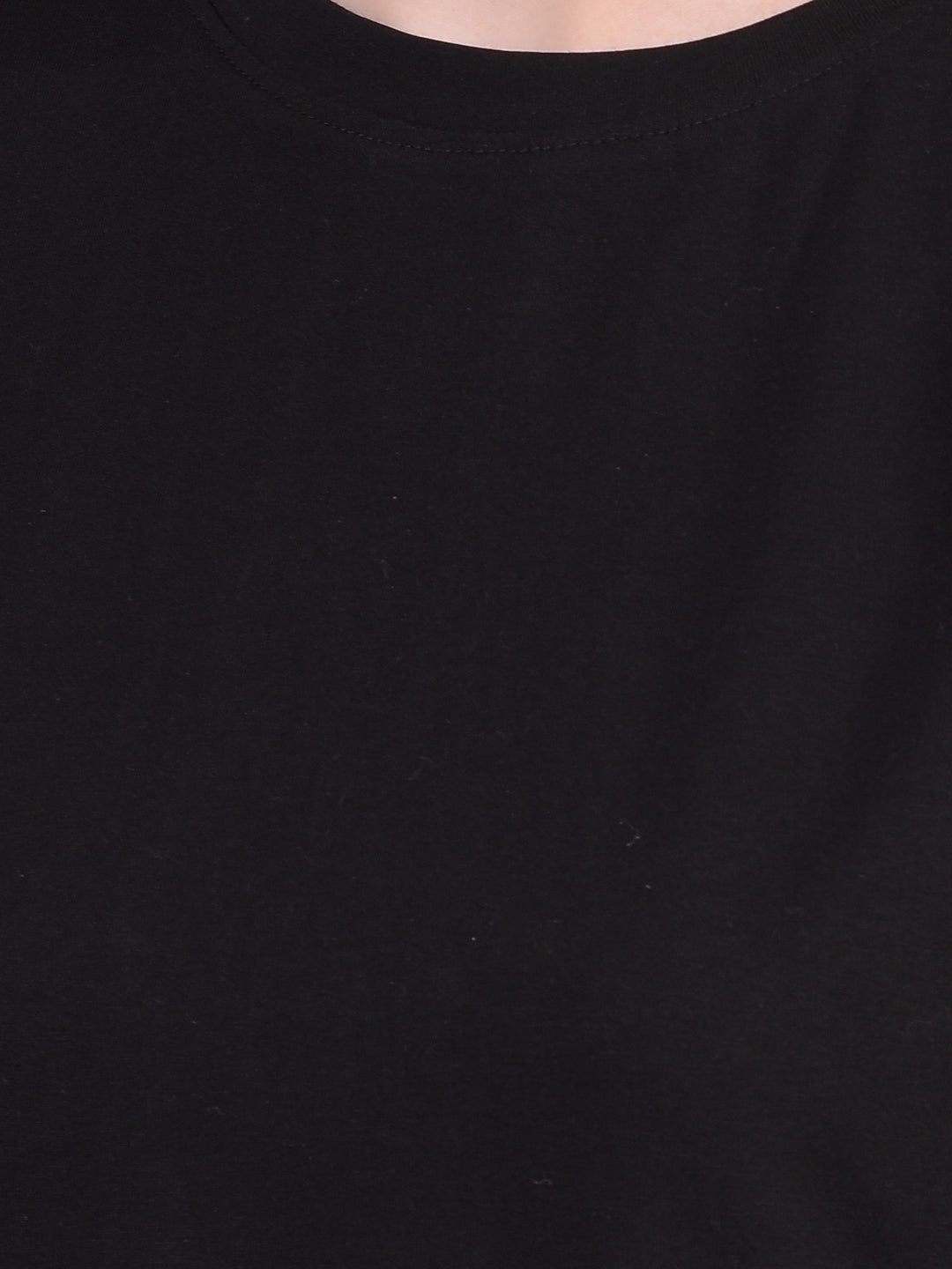 Women's Black Graphic Print T-Shirt-Women T-Shirts-Crimsoune Club