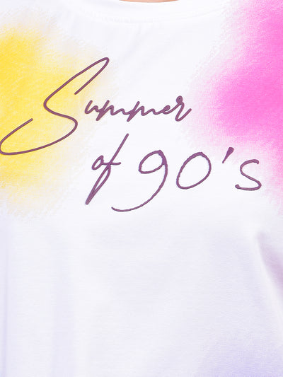 Multi-Color Graphic Print Crop T-Shirt-Women T-Shirts-Crimsoune Club