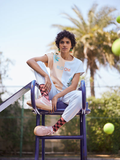 Blue Cargo Joggers-Women Joggers-Crimsoune Club