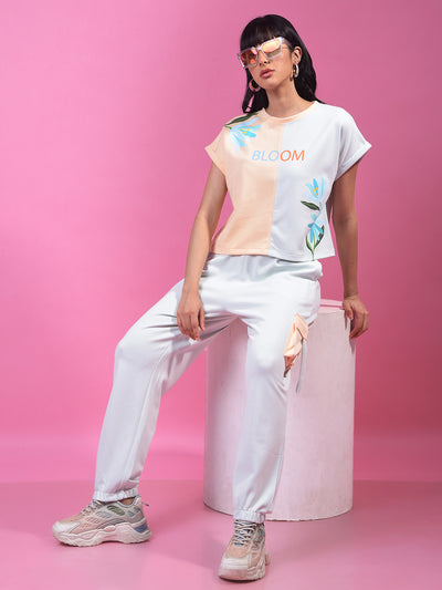 Blue Cargo Joggers-Women Joggers-Crimsoune Club