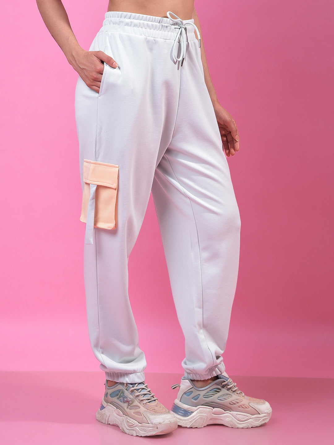 Blue Cargo Joggers-Women Joggers-Crimsoune Club