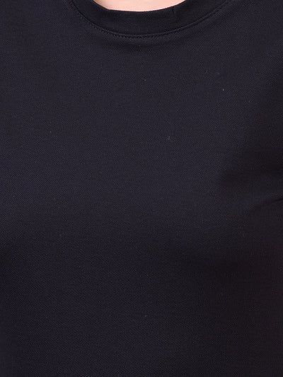 Women's Navy Blue Bodycon Dress-Women Dress-Crimsoune Club