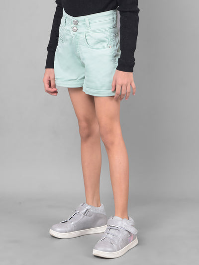 Light Blue Shorts-Girls Shorts-Crimsoune Club