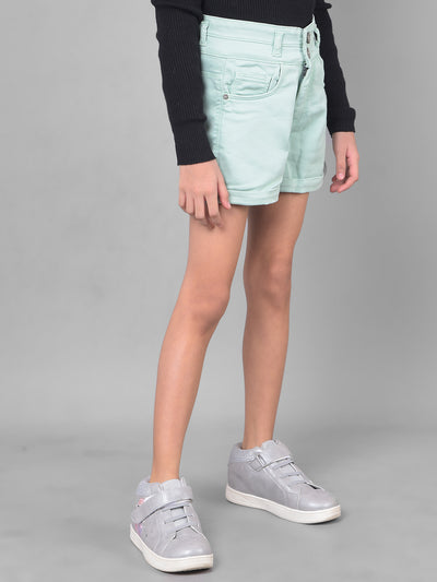 Light Blue Shorts-Girls Shorts-Crimsoune Club