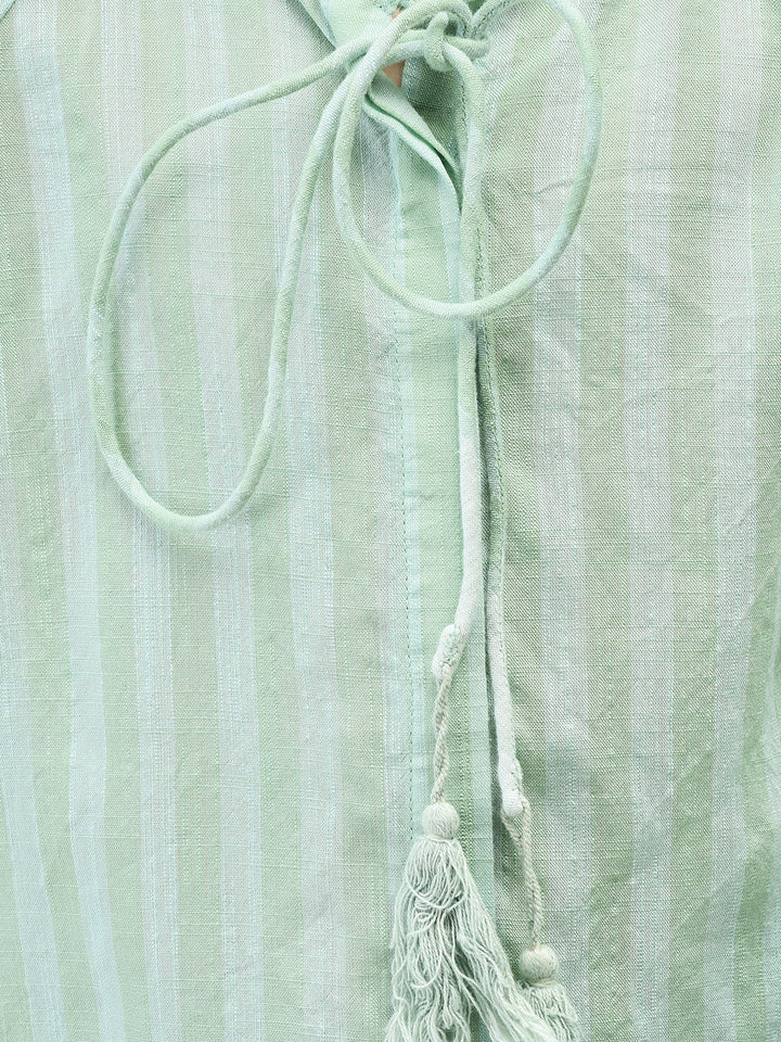 Green Striped Top-Girls Tops-Crimsoune Club