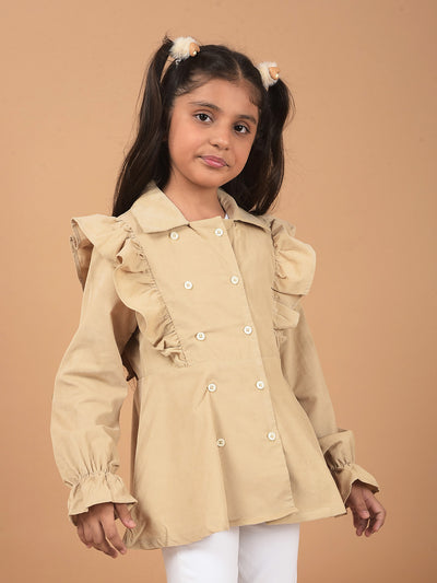 Beige Top-Girls Tops-Crimsoune Club
