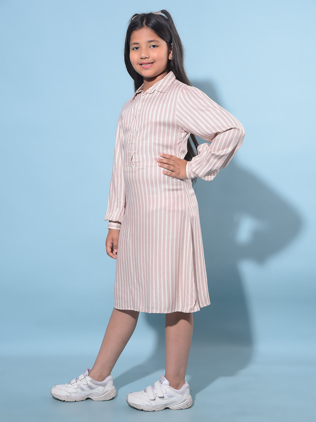 pink vertical stripe dress Pink Vertical Stripe Midi Dress Boho and Boujee Boutique