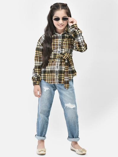 Multicolour Checked Dress-Girls Dress-Crimsoune Club