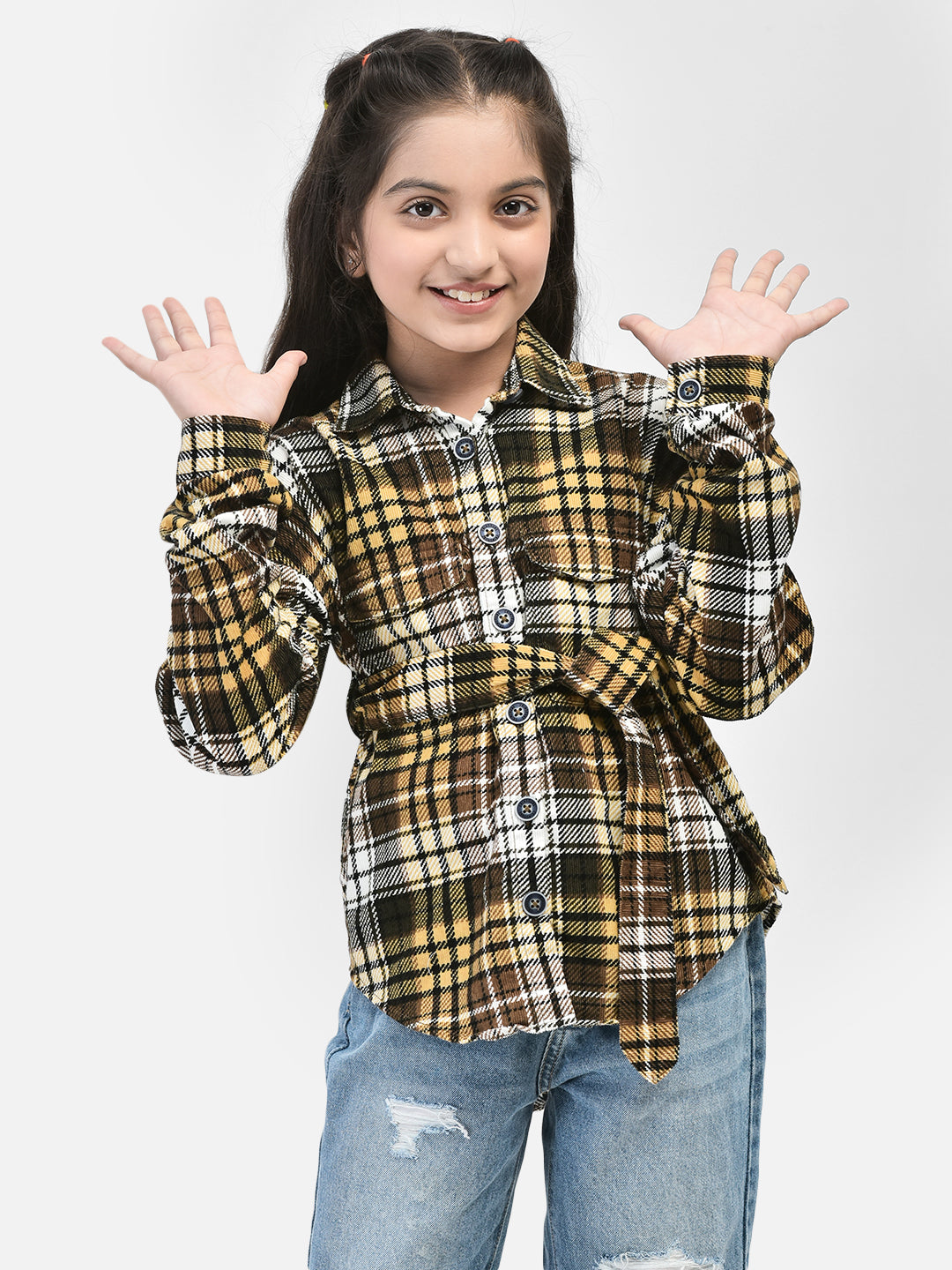 Multicolour Checked Dress-Girls Dress-Crimsoune Club