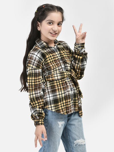Multicolour Checked Dress-Girls Dress-Crimsoune Club