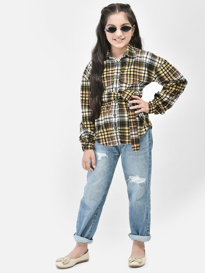 Multicolour Checked Dress-Girls Dress-Crimsoune Club