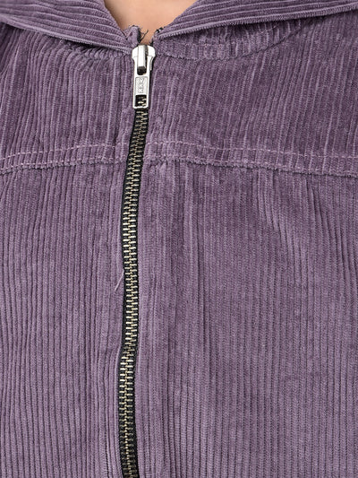 Purple Printed 100% Cotton Corduroy Co-Ord Sets-Girls Co-Ord Sets-Crimsoune Club