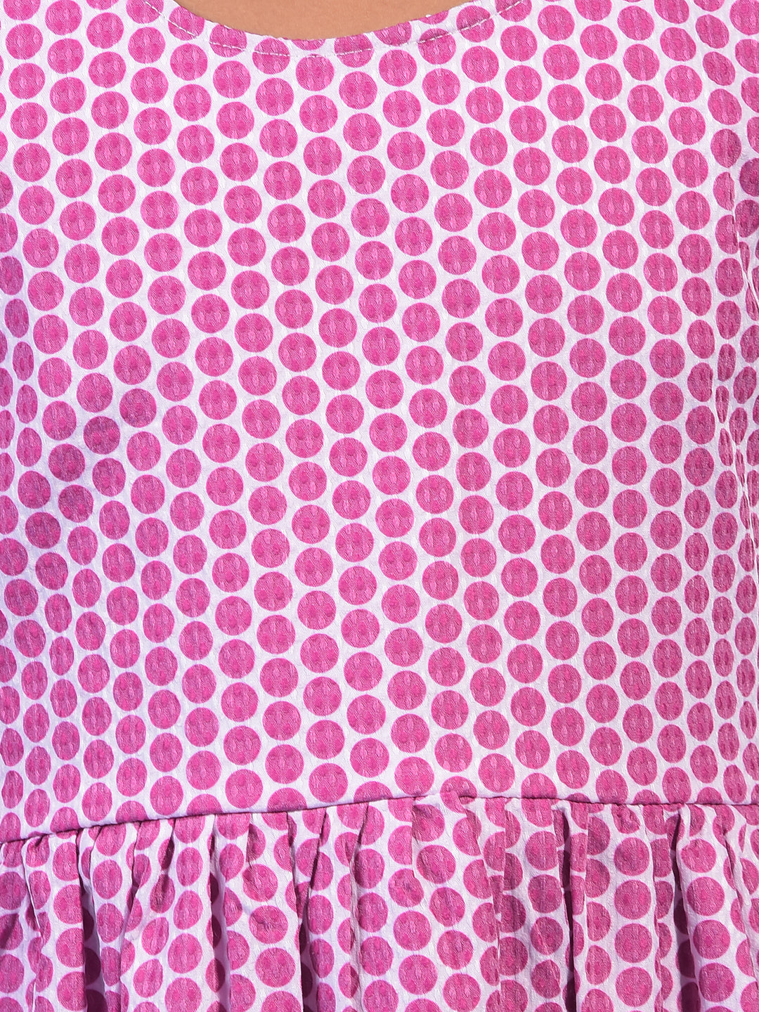 Girl's Pink Printed Sleeveless A-Line Dress-Girls Dress-Crimsoune Club