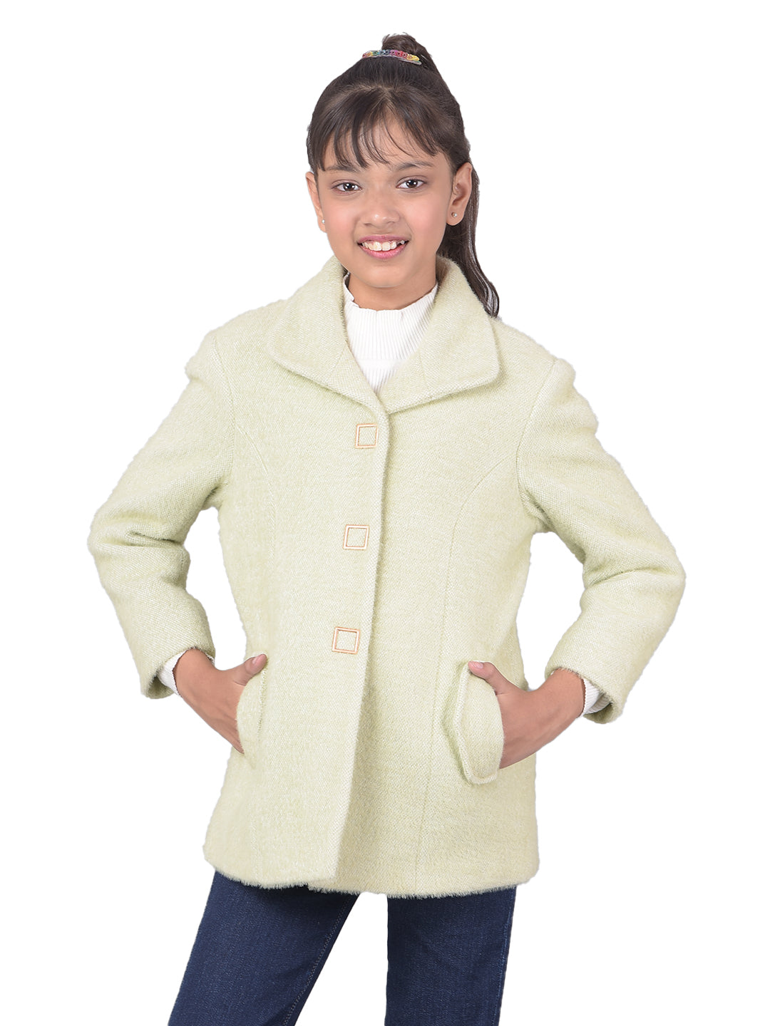 Olive Overcoat-Girls Coats-Crimsoune Club