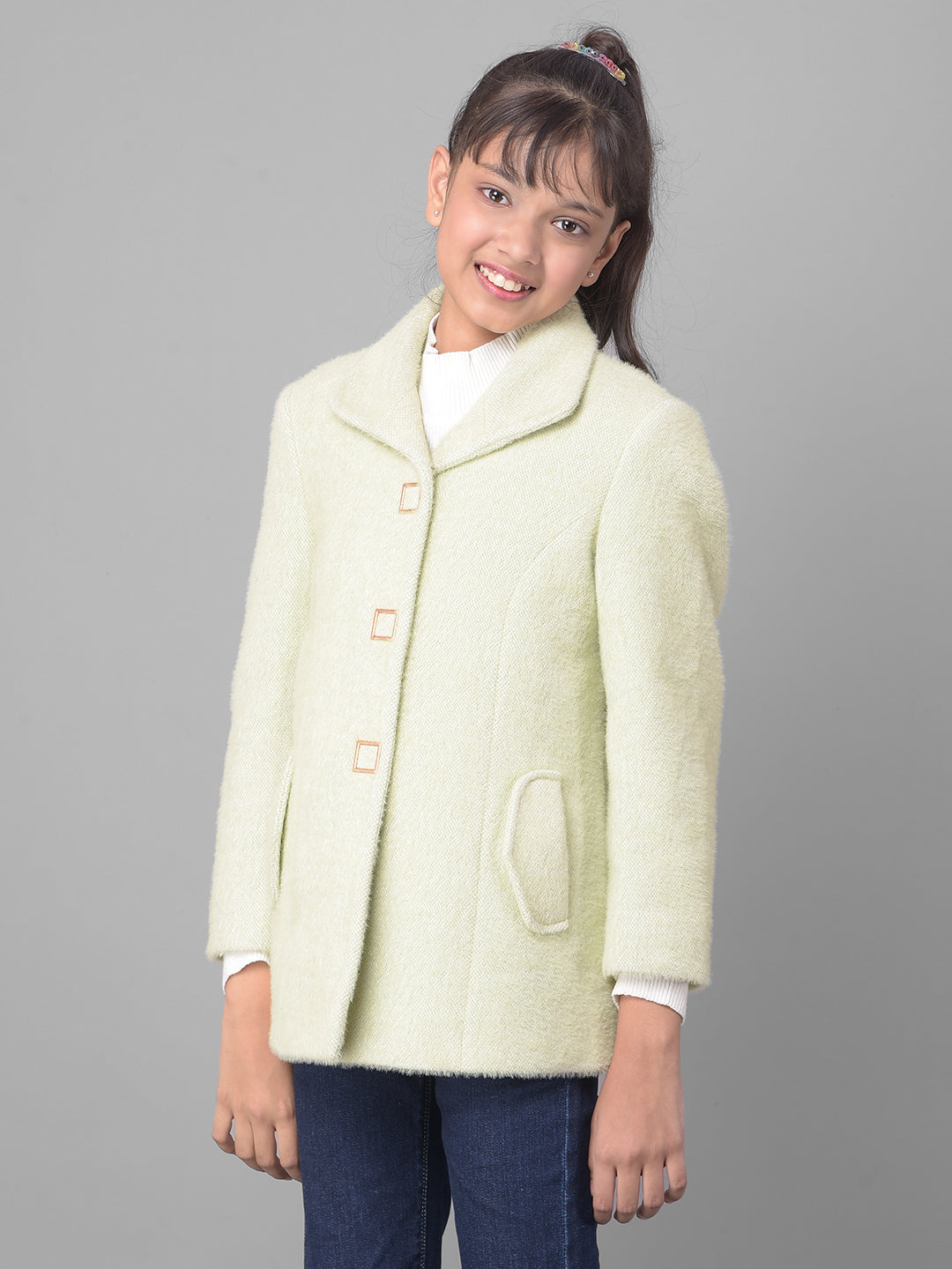 Olive Overcoat-Girls Coats-Crimsoune Club