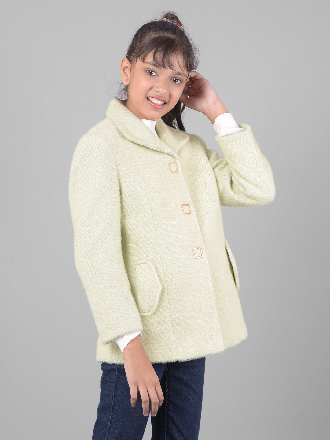 Olive Overcoat-Girls Coats-Crimsoune Club