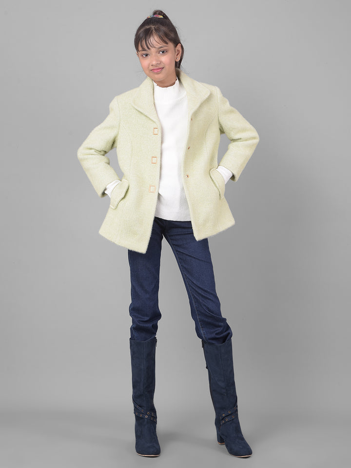 Olive Overcoat-Girls Coats-Crimsoune Club