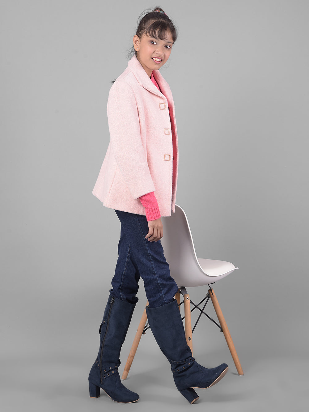 Pink Overcoat-Girls Coats-Crimsoune Club