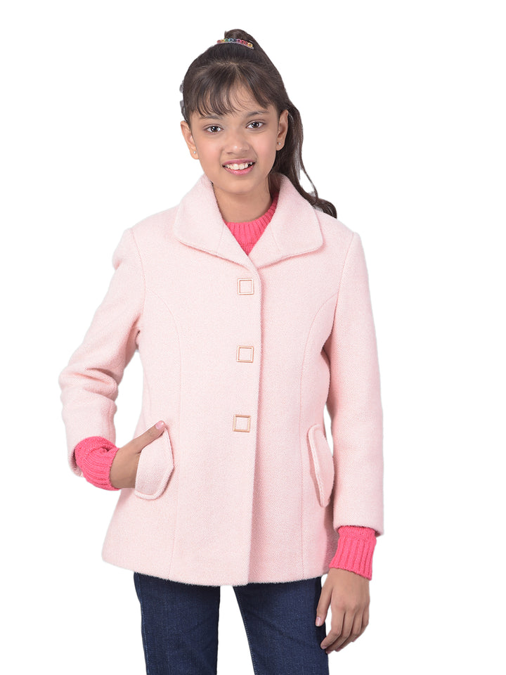 Pink Overcoat-Girls Coats-Crimsoune Club
