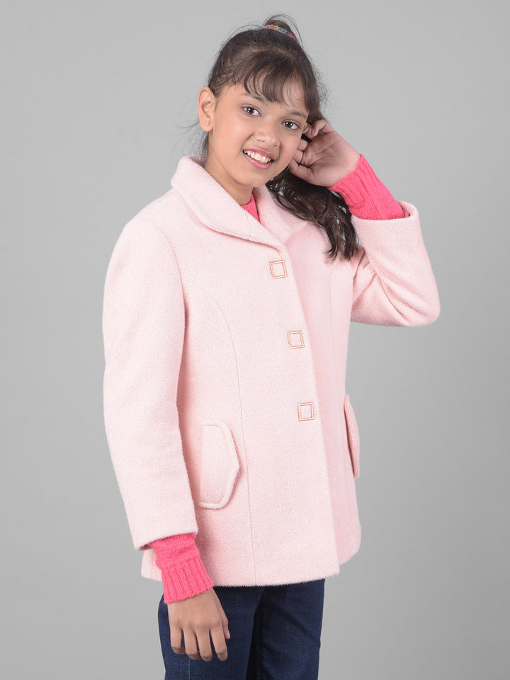 Pink Overcoat-Girls Coats-Crimsoune Club