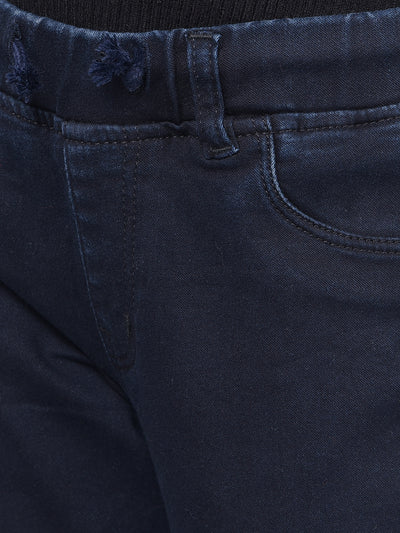Navy Blue Jeans-Girls Jeans-Crimsoune Club