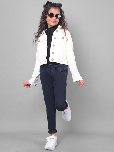 Navy Blue Jeans-Girls Jeans-Crimsoune Club