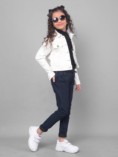 Navy Blue Jeans-Girls Jeans-Crimsoune Club