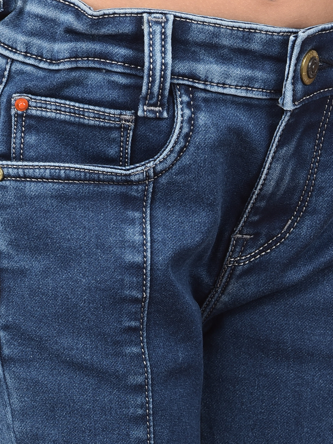 Blue Bootcut Jeans-Girls Jeans-Crimsoune Club