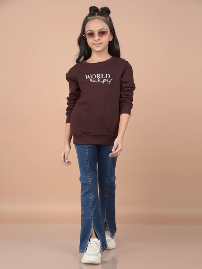 Blue Bootcut Jeans-Girls Jeans-Crimsoune Club