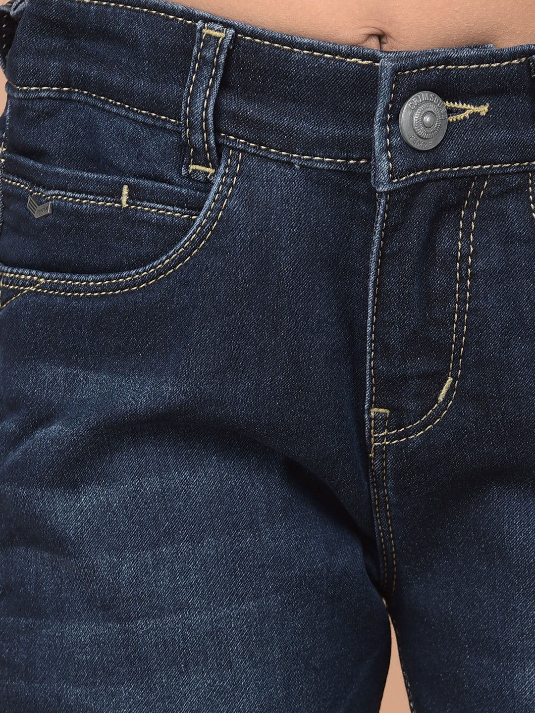 Blue Bootcut Jeans-Girls Jeans-Crimsoune Club