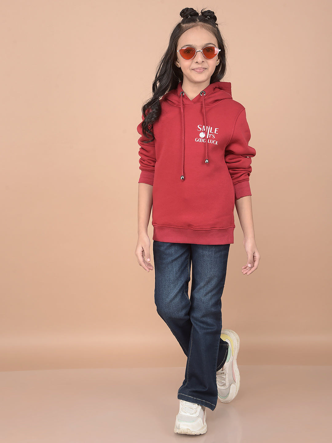 Blue Bootcut Jeans-Girls Jeans-Crimsoune Club