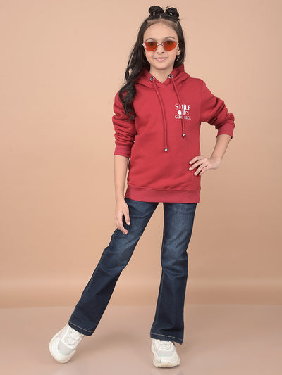 Blue Bootcut Jeans-Girls Jeans-Crimsoune Club