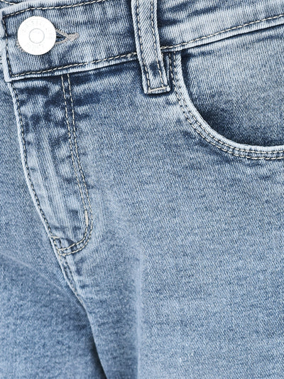 Blue Bootcut Stretchable Jeans-Girls Jeans-Crimsoune Club