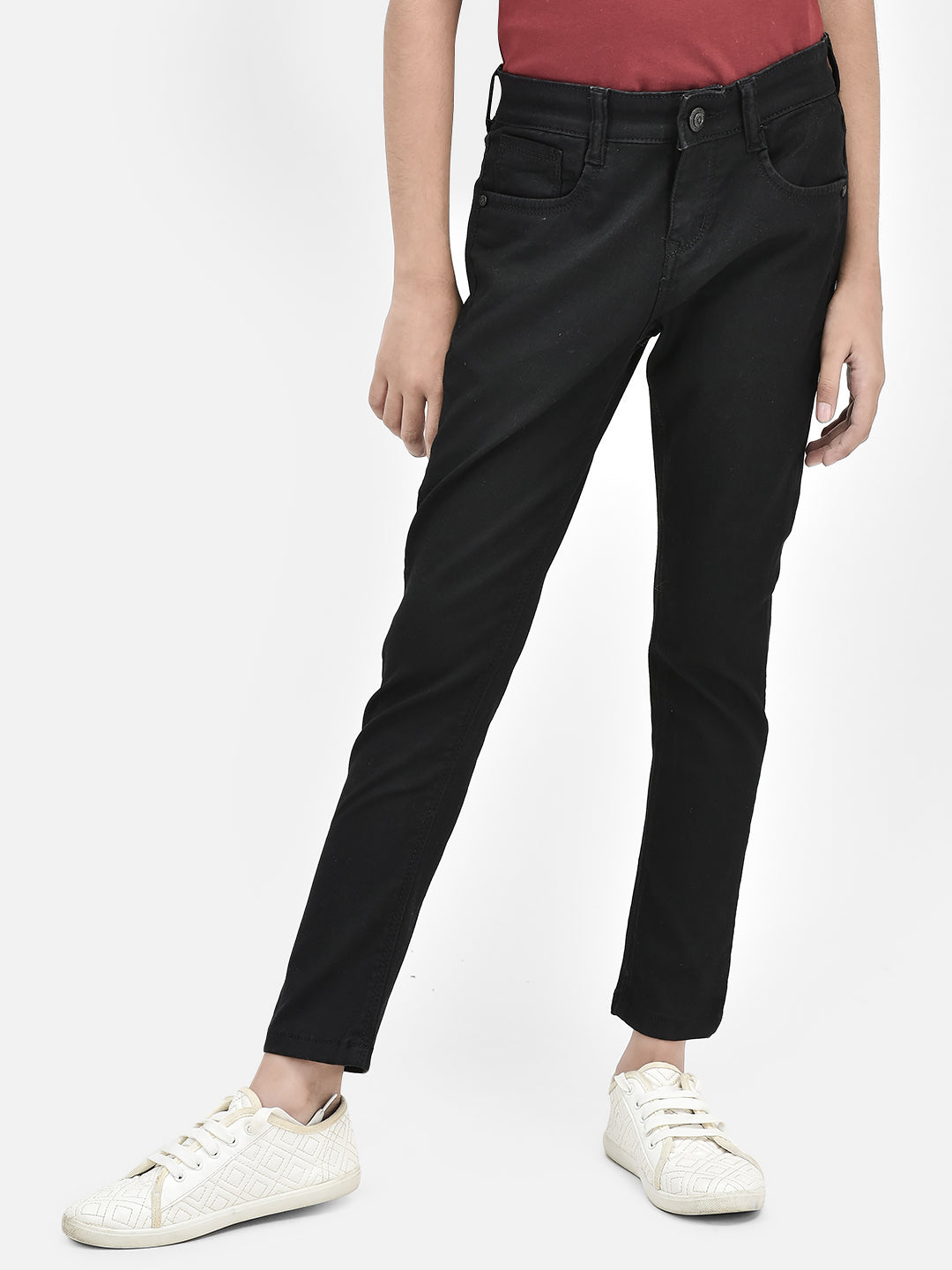 Black Stretchable Jeans-Girls Jeans-Crimsoune Club