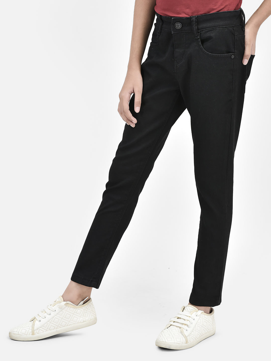 Black Stretchable Jeans-Girls Jeans-Crimsoune Club