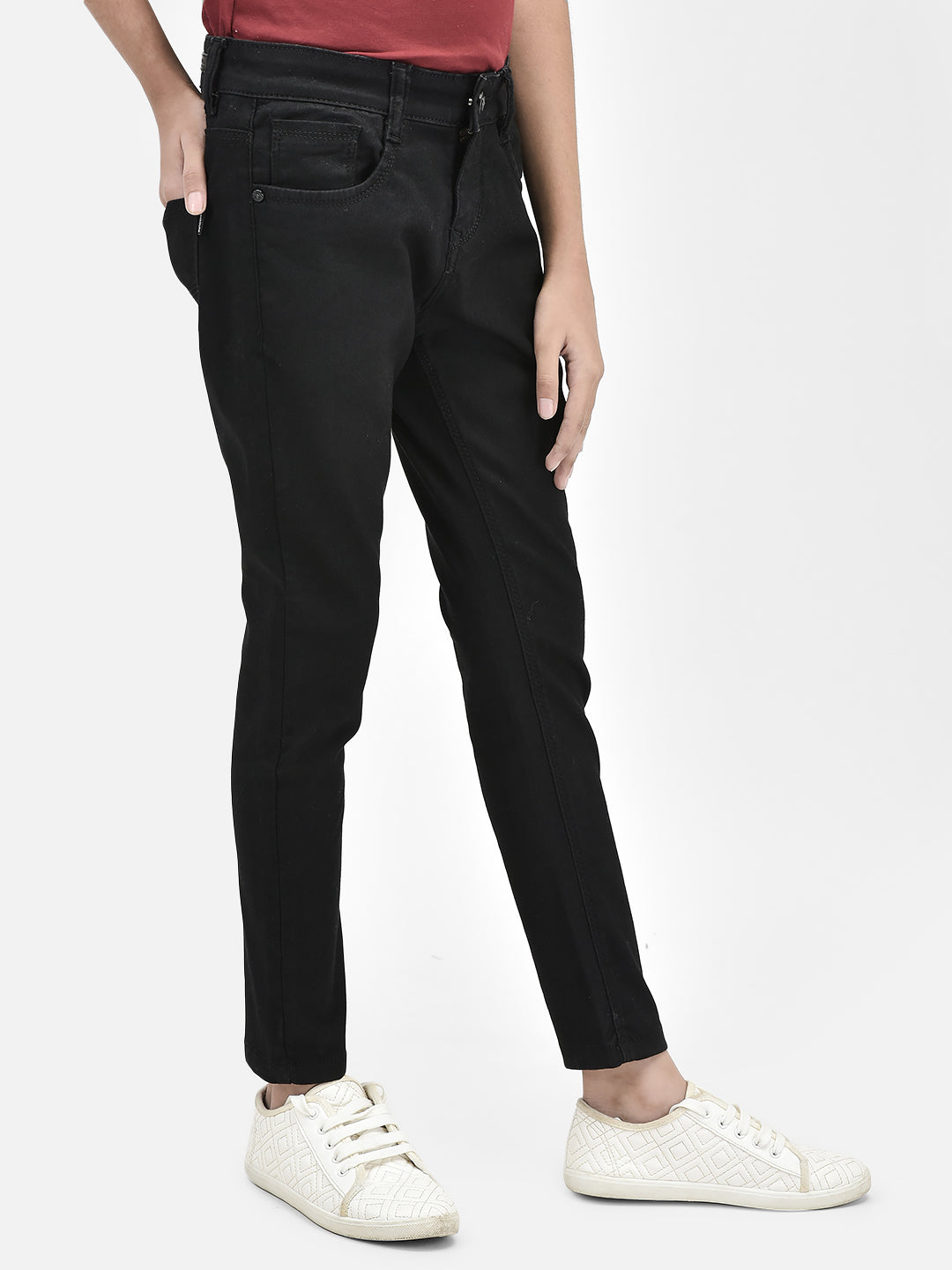 Black Stretchable Jeans-Girls Jeans-Crimsoune Club