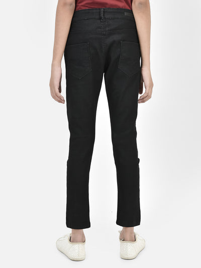 Black Stretchable Jeans-Girls Jeans-Crimsoune Club