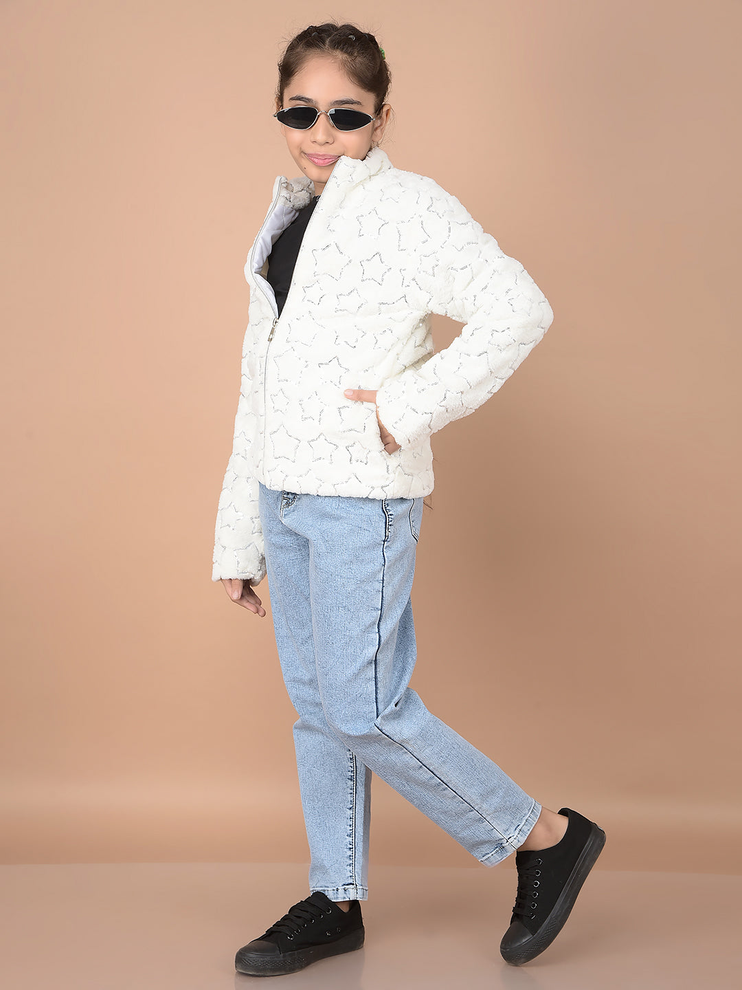 Navy Blue Mom-Fit Jeans-Girls Jeans-Crimsoune Club