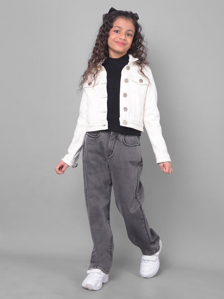 Grey Jeans-Girls Jeans-Crimsoune Club