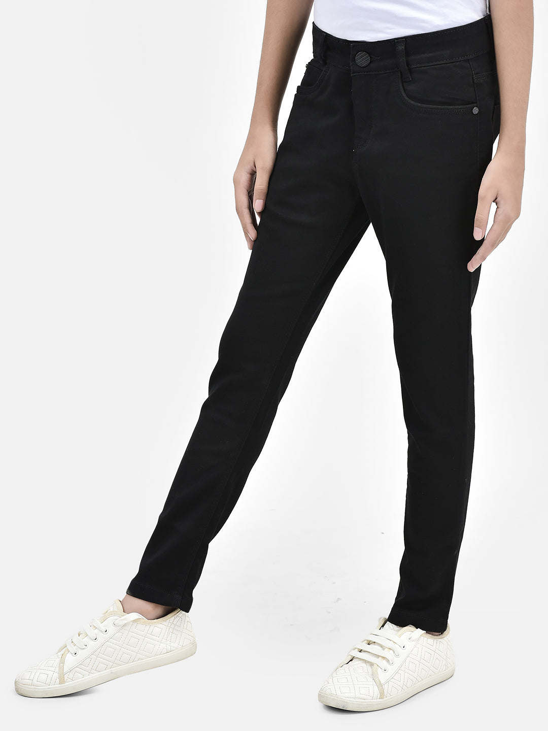 Black Skinny Jeans-Girls Jeans-Crimsoune Club