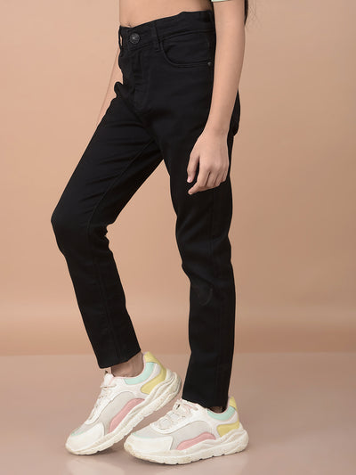 Black Skinny High-Waist Jeans-Girls Jeans-Crimsoune Club