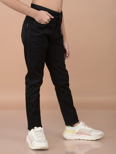 Black Skinny High-Waist Jeans-Girls Jeans-Crimsoune Club