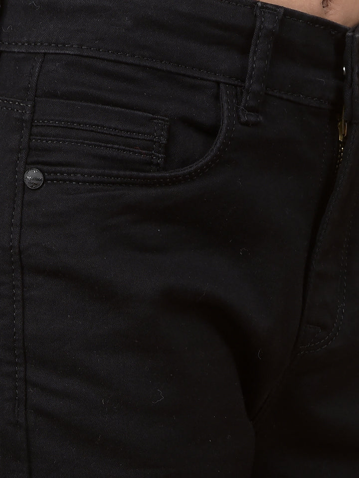 Black Skinny High-Waist Jeans-Girls Jeans-Crimsoune Club