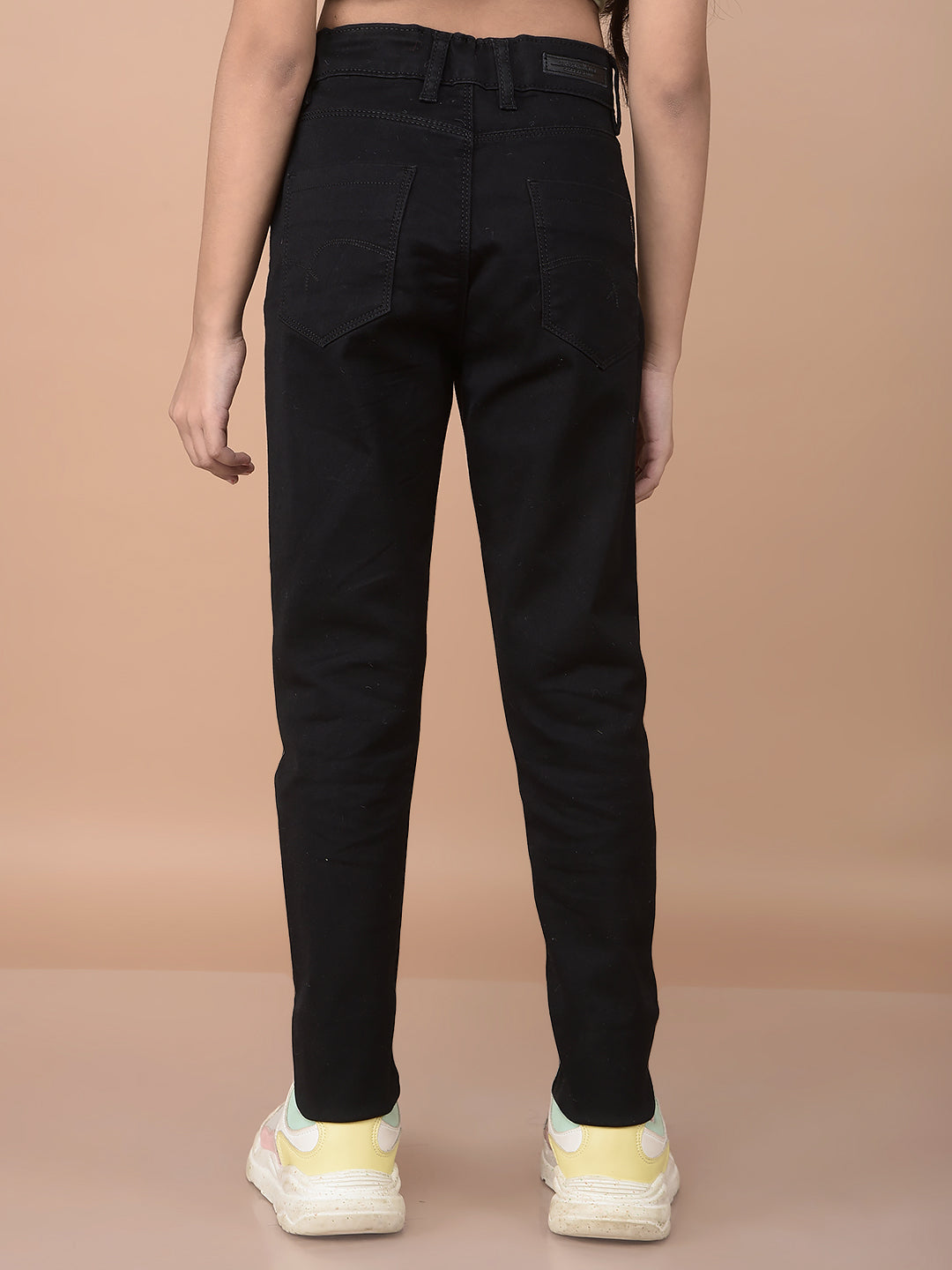 Black Skinny High-Waist Jeans-Girls Jeans-Crimsoune Club