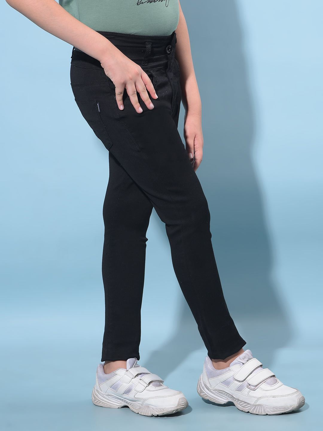 Black Skinny High-Waist Jeans-Girls Jeans-Crimsoune Club