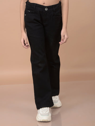 Black Bootcut Jeans-Girls Jeans-Crimsoune Club
