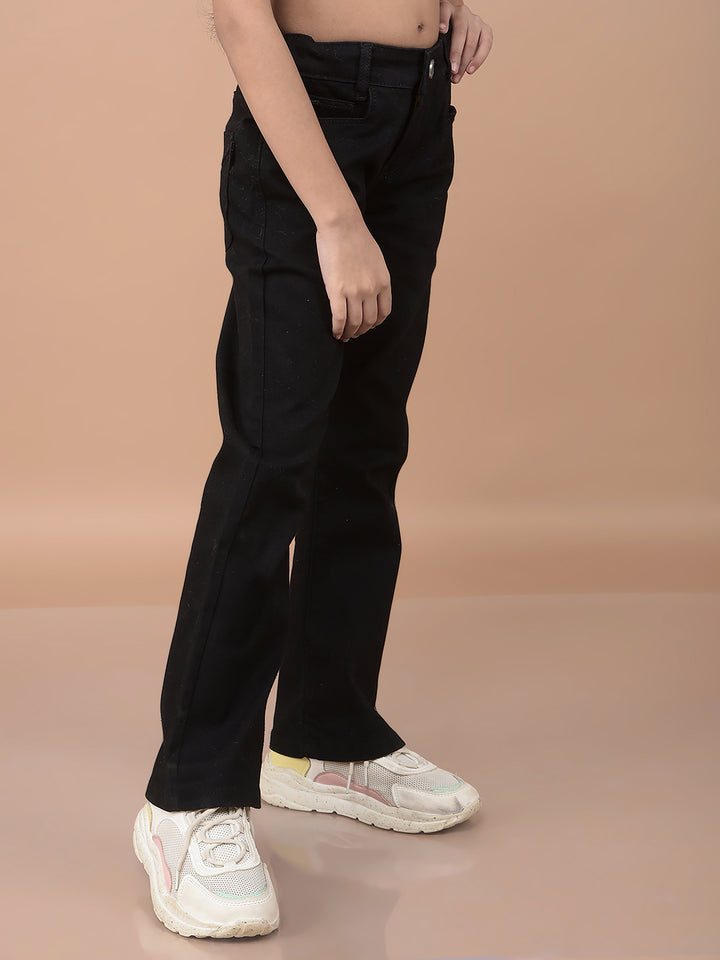 Black Bootcut Jeans-Girls Jeans-Crimsoune Club