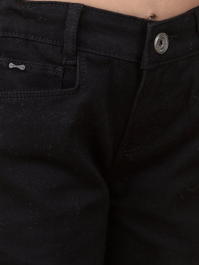 Black Bootcut Jeans-Girls Jeans-Crimsoune Club