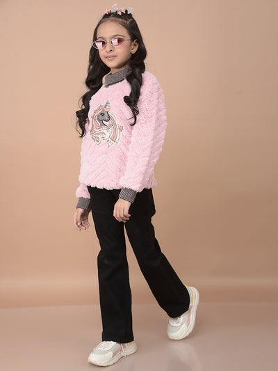 Black Bootcut Jeans-Girls Jeans-Crimsoune Club